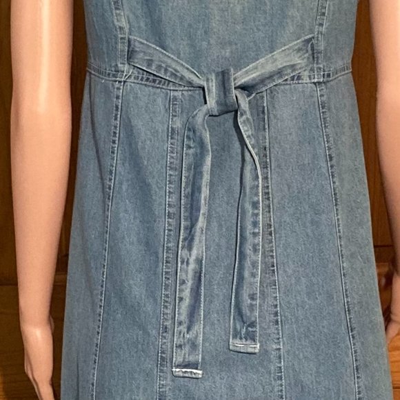 NWOT Vintage No Excuses Original Weathered Denim Sleeveless Dress Size M - Picture 13 of 16